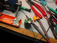 Upgraded battery capacity with 4 Hybrid AA batteries to be compatible with new 4.8v converter/charger board from Energizer light.