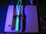 Neon color reacts to UV light