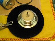 1/8 "mini" Stereo Jack set in blue GITD Epoxy, shouldered to seat into Driver Pill securely