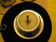 1/8 "mini" Stereo Jack set in blue GITD Epoxy, shouldered to seat into Driver Pill securely